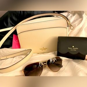 Sold as a set- Kate Spade crossbody wallet & sunglasses